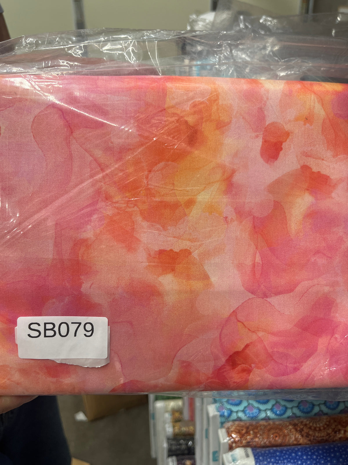 Aura Carnation quilting fabric short bolt
