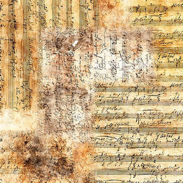 Vivace Tan Sheet Music quilting fabric yardage