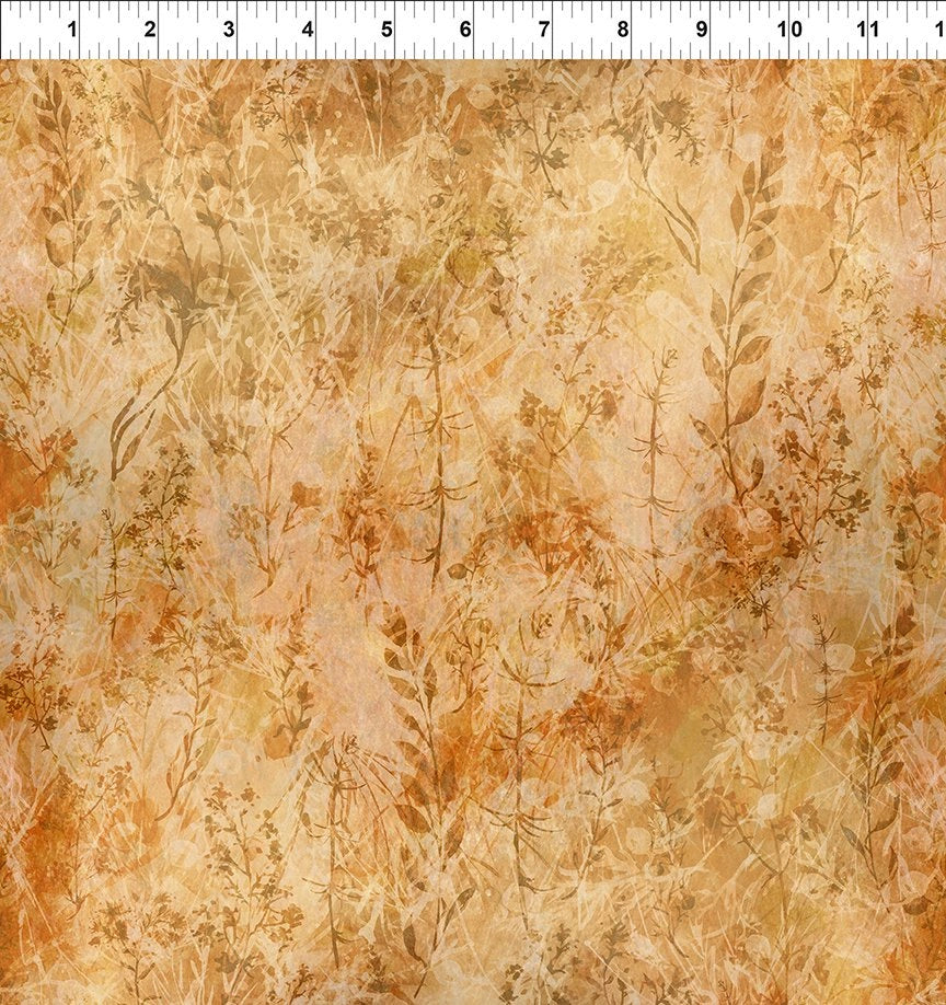 Reflections of Autumn II Tan Twigs Fabric Yardage