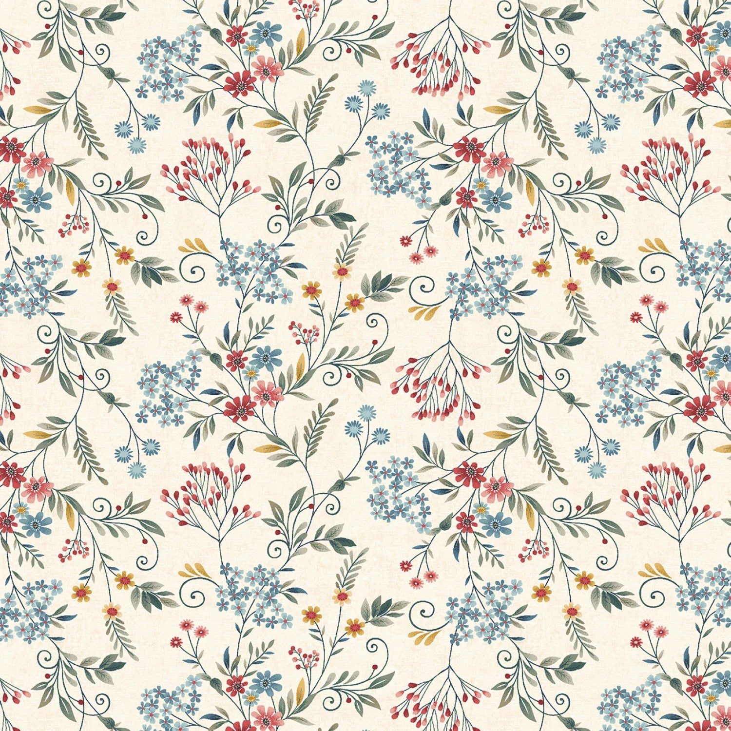 Norwegian Forest Tender Vines Yardage