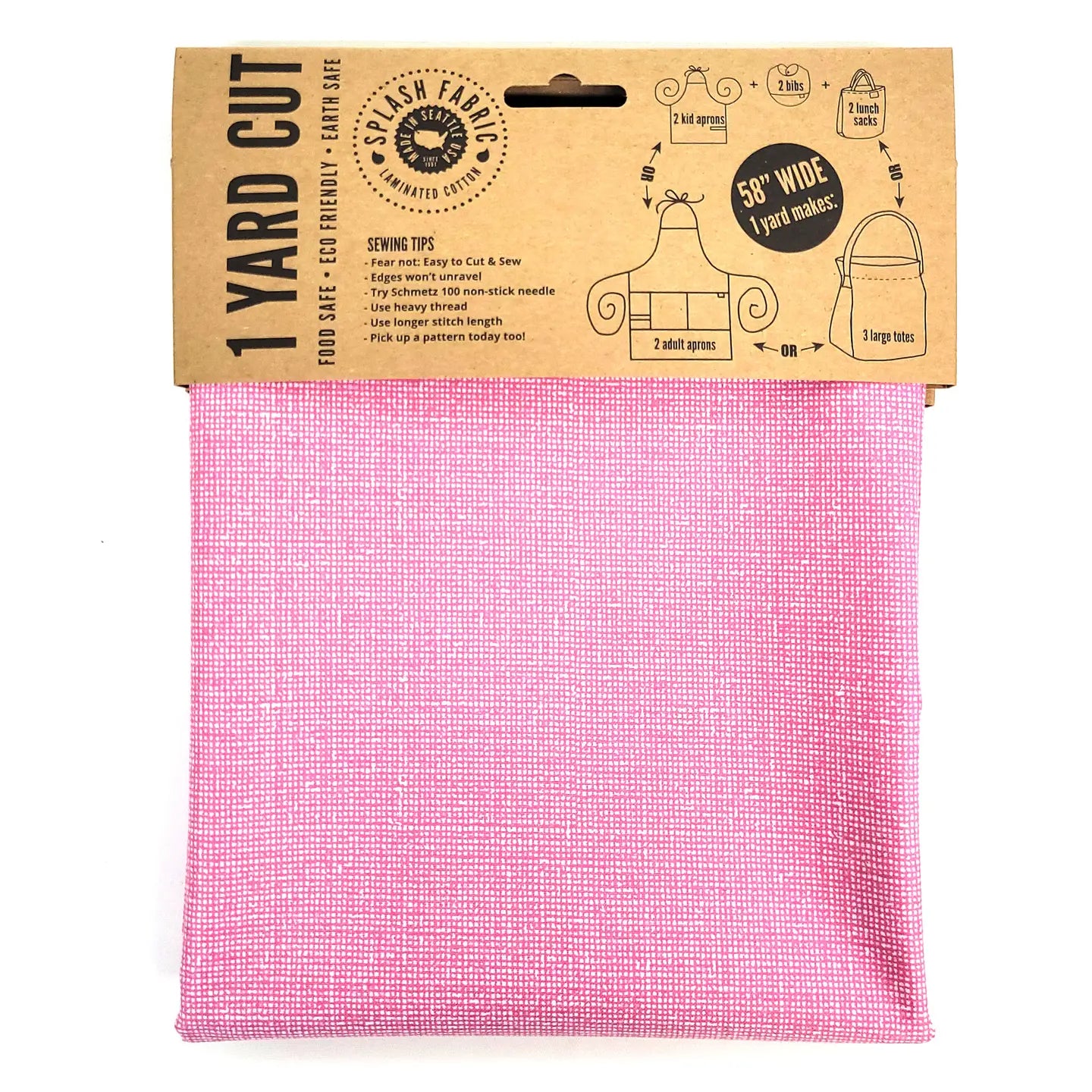 Laminated Cotton, Strawberry, 1 Yard Precut