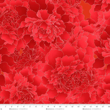 Peony Paradise Red 118" Wide Quilt Backing Fabric - image 1 - wide quilt backing fabric for longarm quilting