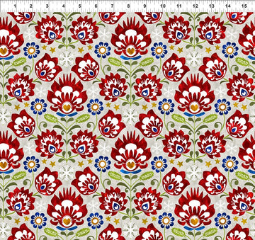 New Snow Bloom Damask Fabric Yardage
