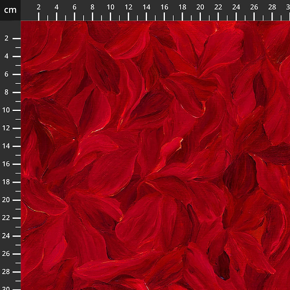Tulip Festival Deep Red Zuzu Fabric Yardage - quilt fabric for sewing and quilting projects