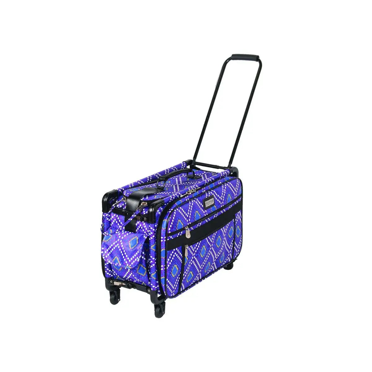 Tutto 20" Purple Modern Sewing Machine Case On Wheels Medium