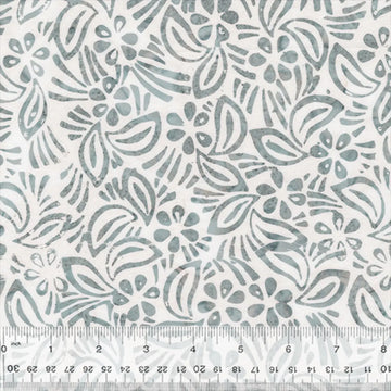 Quiltessentials Splendor Smoke Hibiscus Batik Fabric Yardage