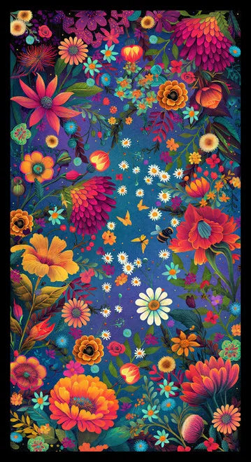Luminous Haven Dark Blue Panel