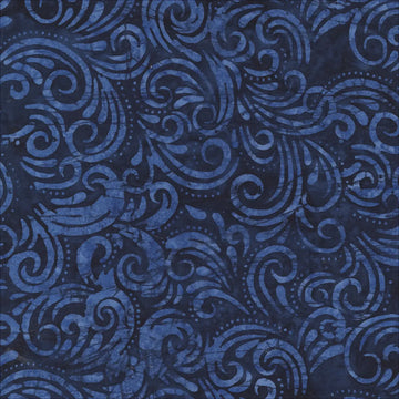 Quiltessentials Charm Navy Swirl Fabric Yardage - quilt fabric for sewing and quilting projects