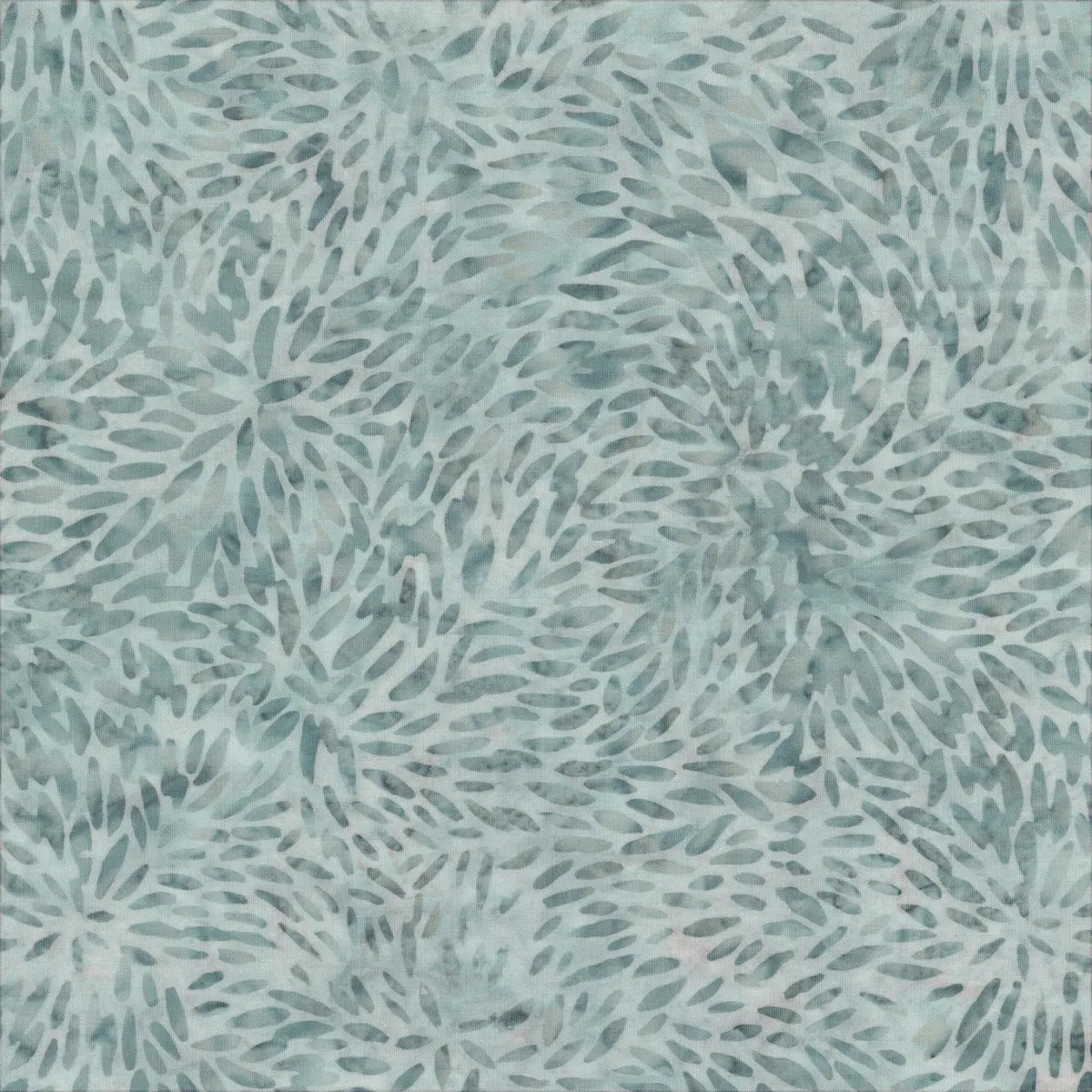 Delicate, swirling pale blue leaves on a light background evoke underwater plants in the Quiltessentials Charm Mist Tiny Leaves Fabric Yardage by Windham Fabrics—ideal for quilting projects.