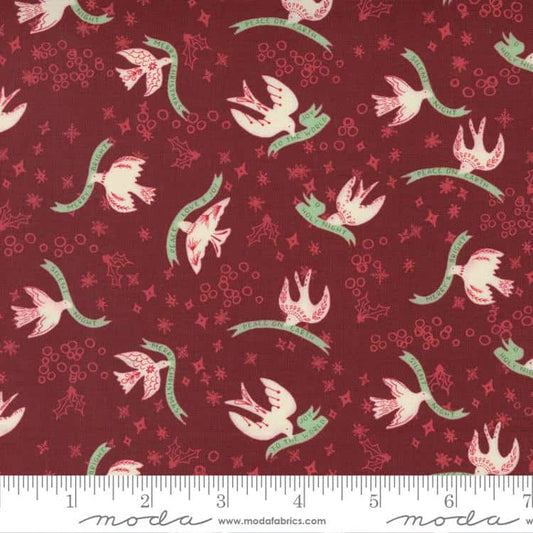 Cheer and Merriment Hollyberry Birds Fabric Yardage