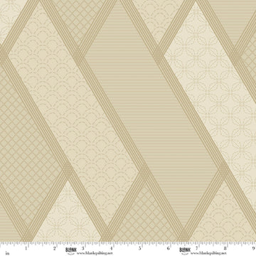 Linear Dream tan stitched geometric 108 inch wide 3 yard back pack