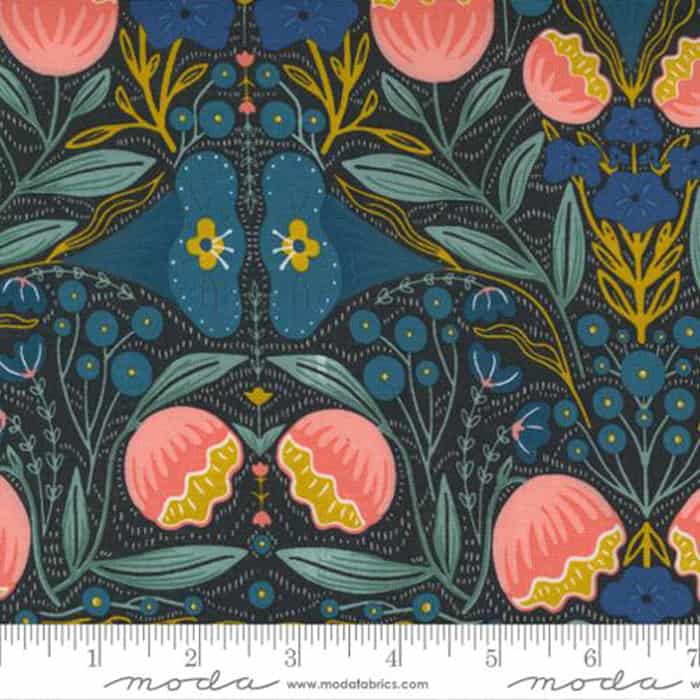 Nocturnal Night Flowers Fabric Yardage