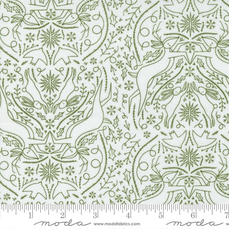 Merrymaking Eggnog and Evergreen Scandi Fabric Yardage