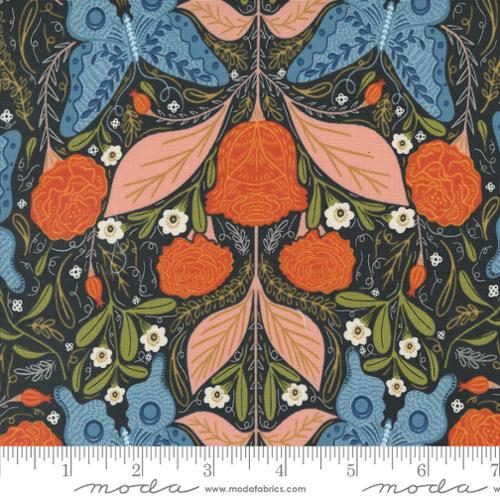 Woodland Wonder Midnight Vintage Butterfly Fabric Yardage Product Photo