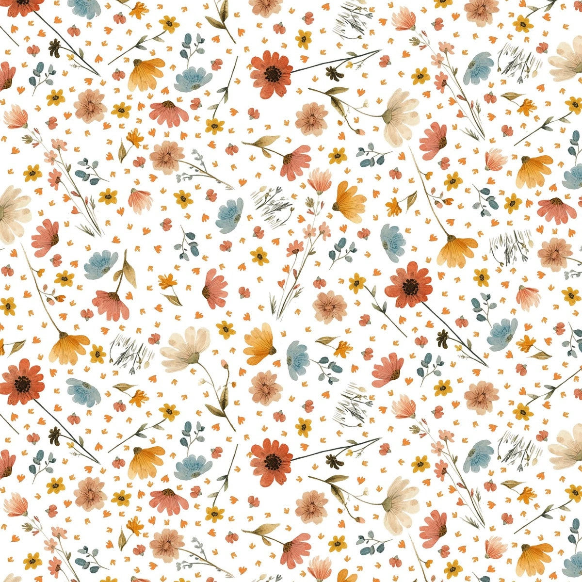 Nursery Rhyme Time Ivory Flowers Fabric Yardage at Quilted Joy