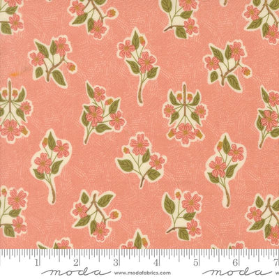 Ladybug Whimsy Pink Apple Blossom Metallic Fabric Yardage
