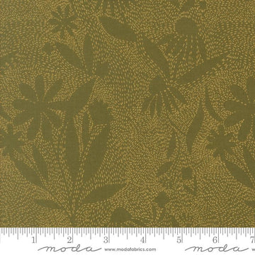 Ladybug Whimsy eggshell outlines florals metallic fabric yardage
