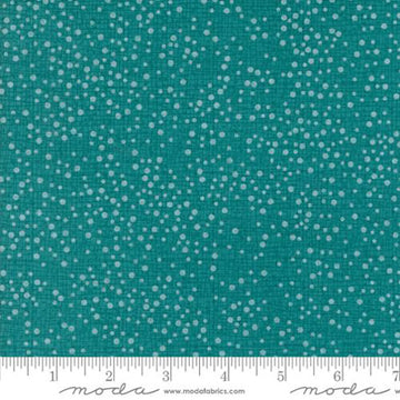 Dotty Thatched Turquoise Fabric Yardage