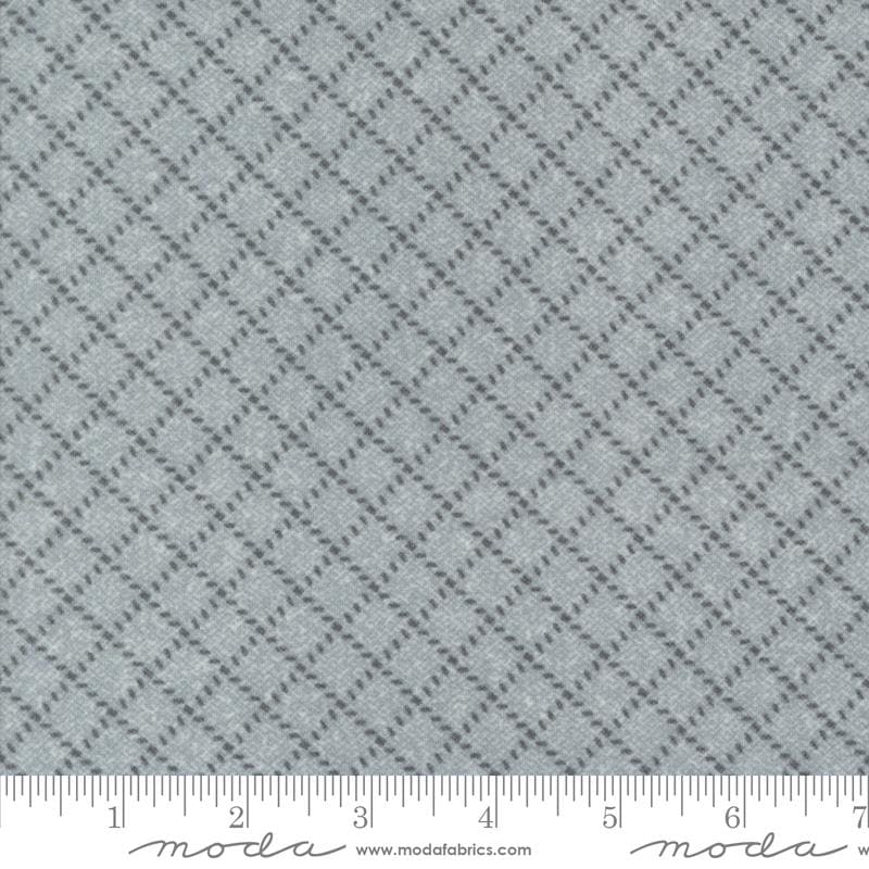 Flannel Farmhouse III Point Grid Grey Fabric Yardage