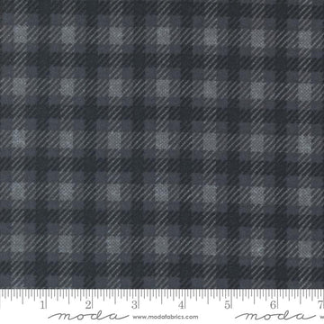Flannel Farmhouse III Small Plaid Dark Grey Fabric Yardage