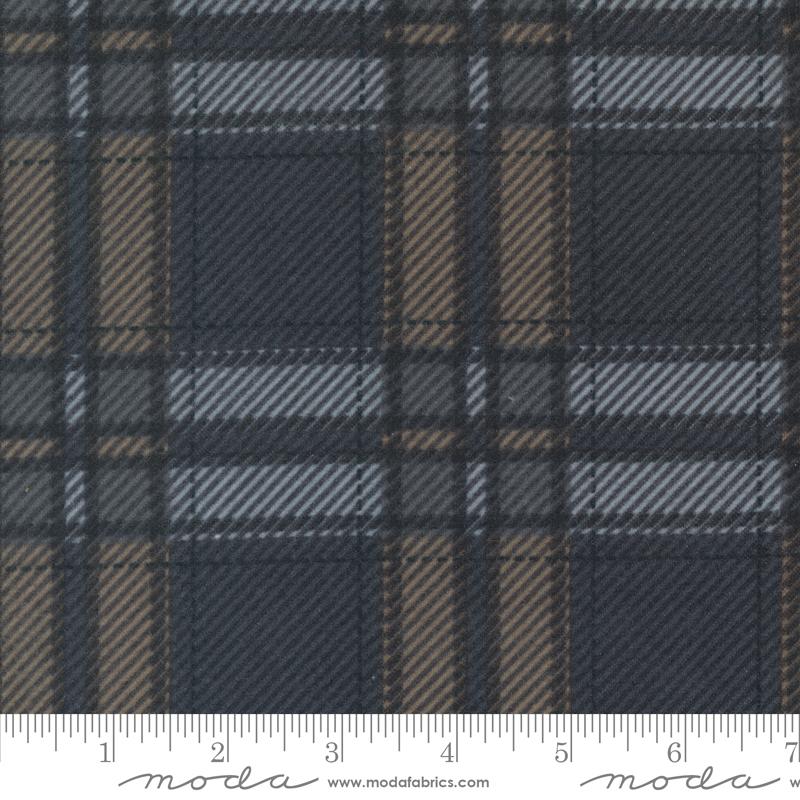 Flannel Farmhouse III Grid Brown and Grey Fabric Yardage