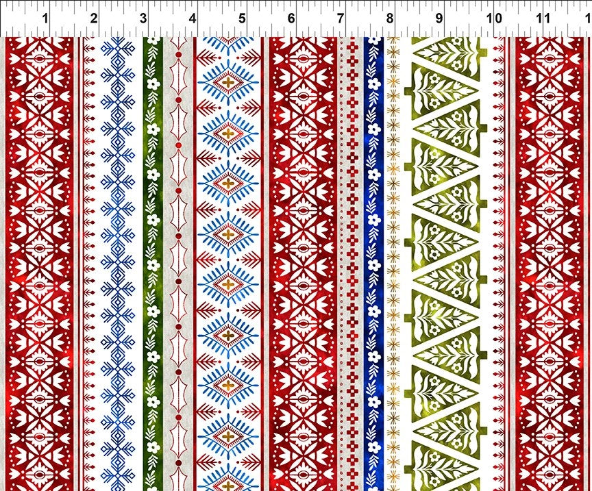 New Snow Multi Stripe Fabric Yardage