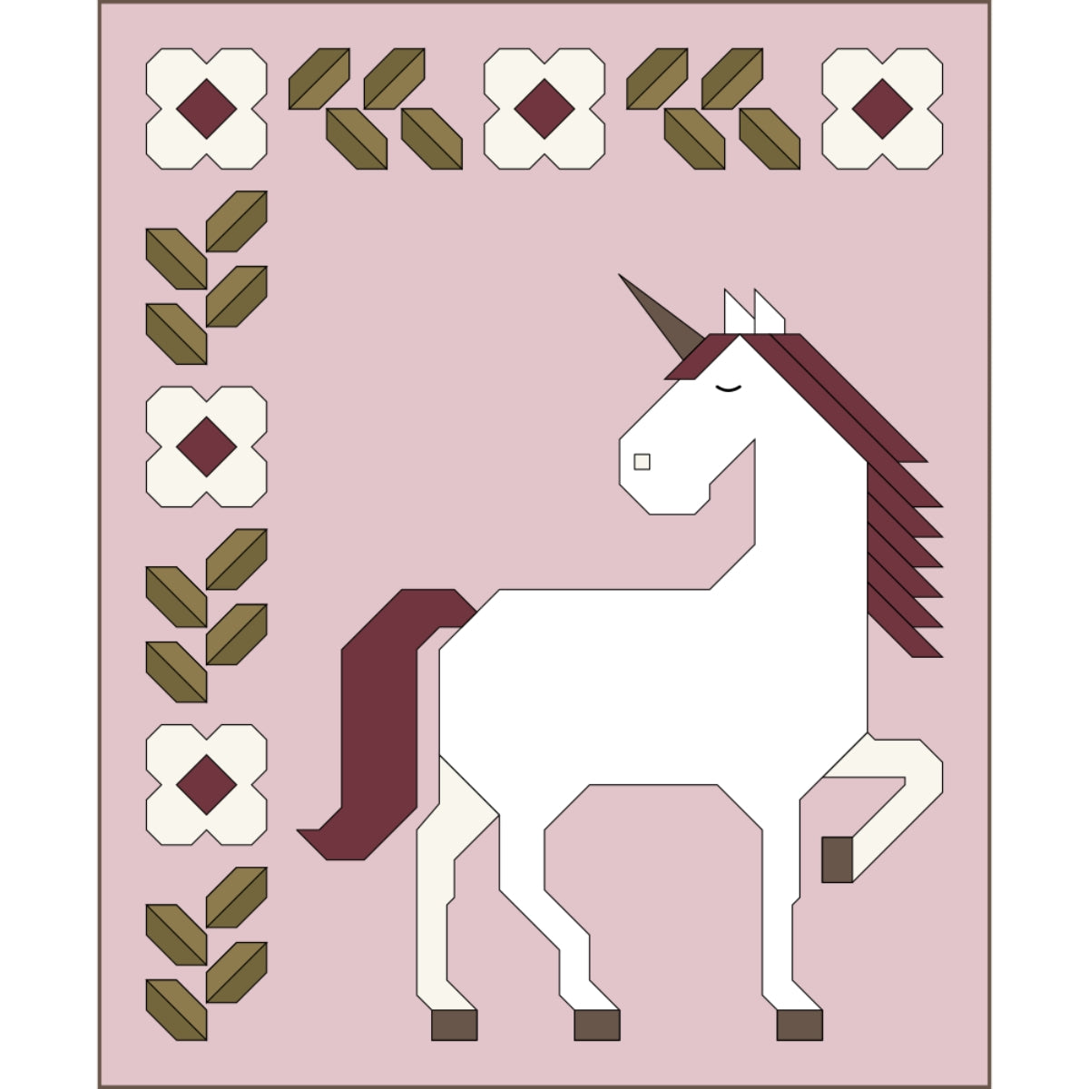 Unicorn Garden Solids quilt kit fabric bundle colorway detail