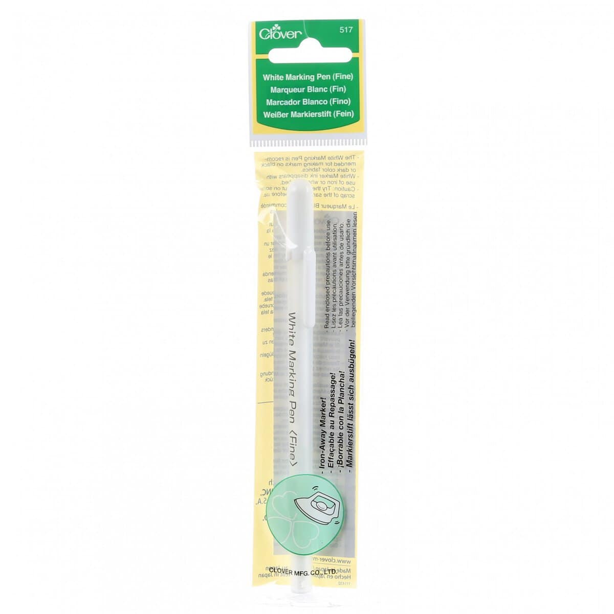 Clover Iron Off Marking Pen - White