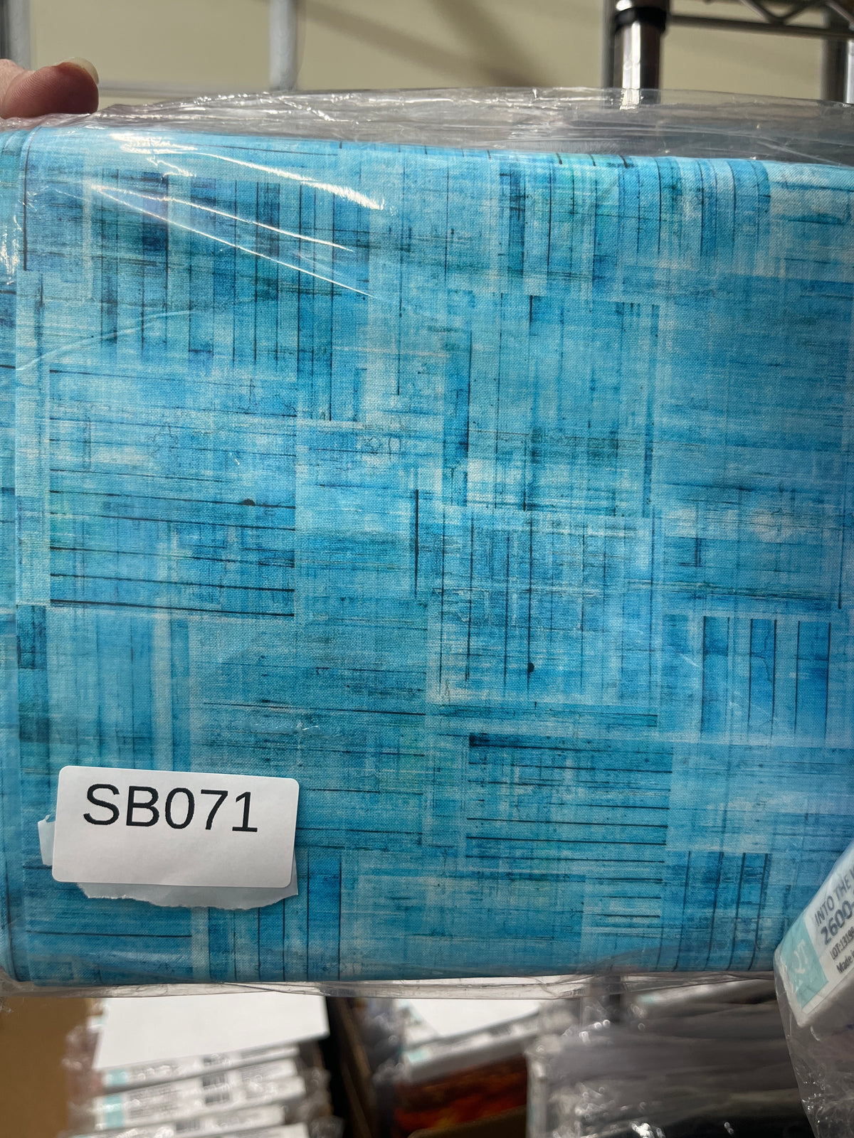 Utterly Adorable Wood Texture Blue quilting fabric short bolt