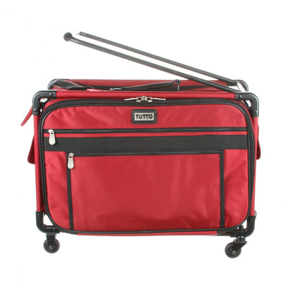 Tutto 22" Cherry Red Sewing Machine Case On Wheels Large
