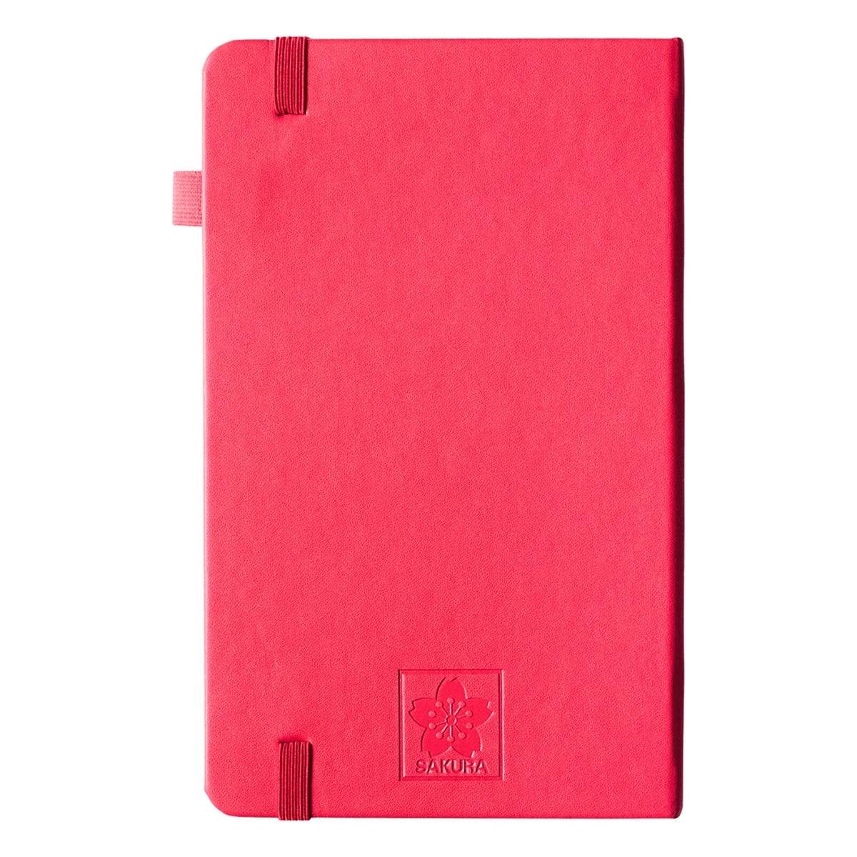 Sakura Notebook A5 Red Plum Blossom back cover with floral design