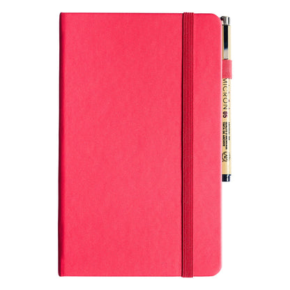 Sakura Notebook A5 Red Plum Blossom size and thickness detail