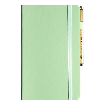 Sakura Notebook A5 Pale Patina size comparison and page count