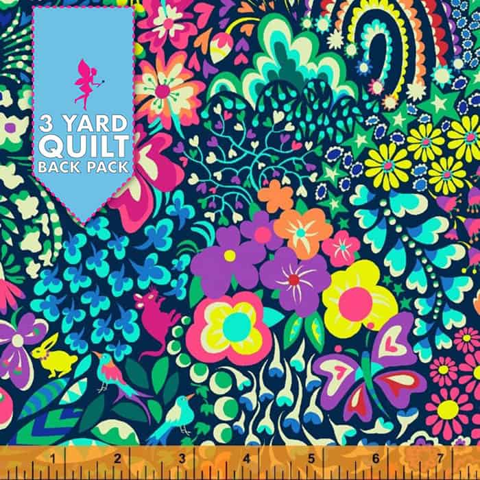 image of Hide and Seek 108" Wide 3 Yard Quilt Fabric Back Pack