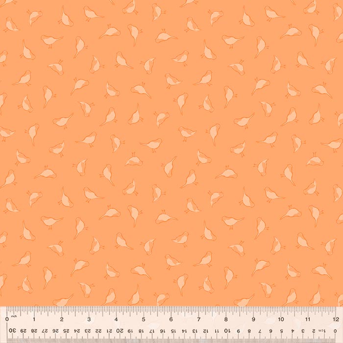 Color Club Birdies Peach Fabric Yardage