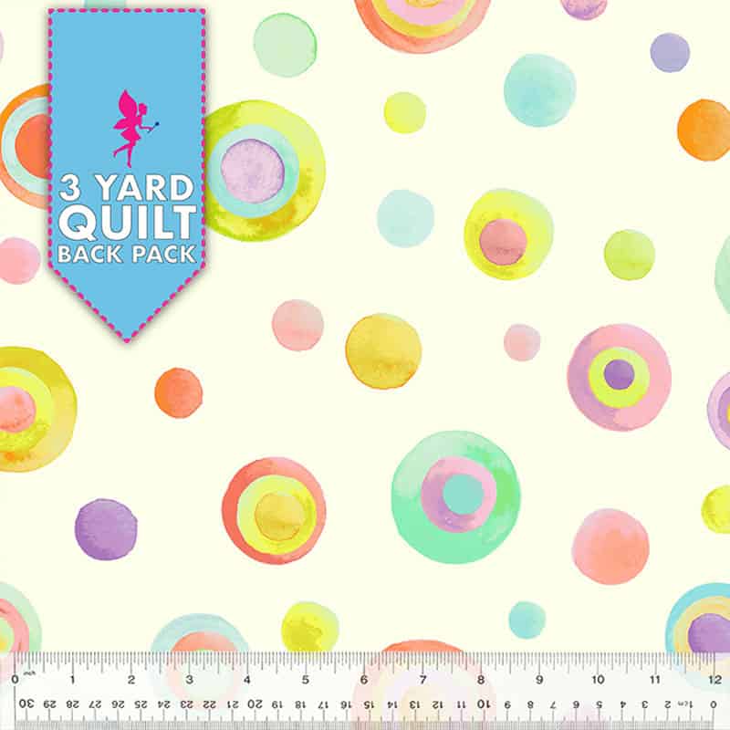 Pastel Confetti 108" Wide 3 yard Quilt Back Fabric Pack