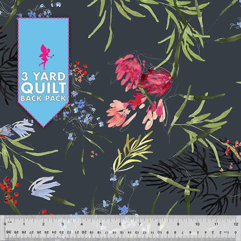 Meadow Floral 108" Wide Quilt Backing Fabric 3 Yard Quilt Back Pack