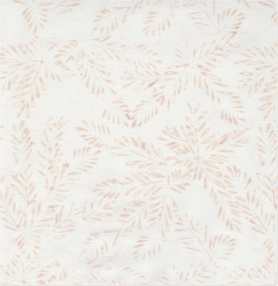 Fresh Cream Leaves Batik Fabric Yardage