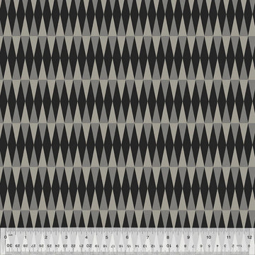 Game Night Grey Backgammon Geo Fabric Yardage
