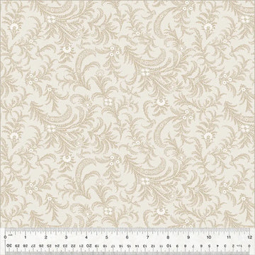 A Spoonful of Sugar Backing Kit Delicate Paisley Linen - wide quilt backing fabric for longarm quilting