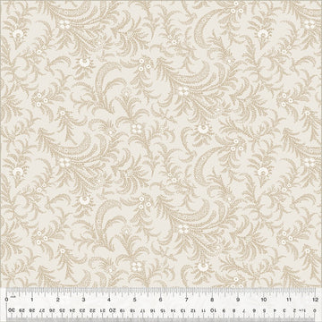 Delicate Paisley Linen 108" Wide Quilt Backing Fabric