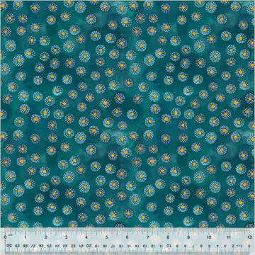 Ebb & Flow Spritz Aqua Metallic Fabric Yardage