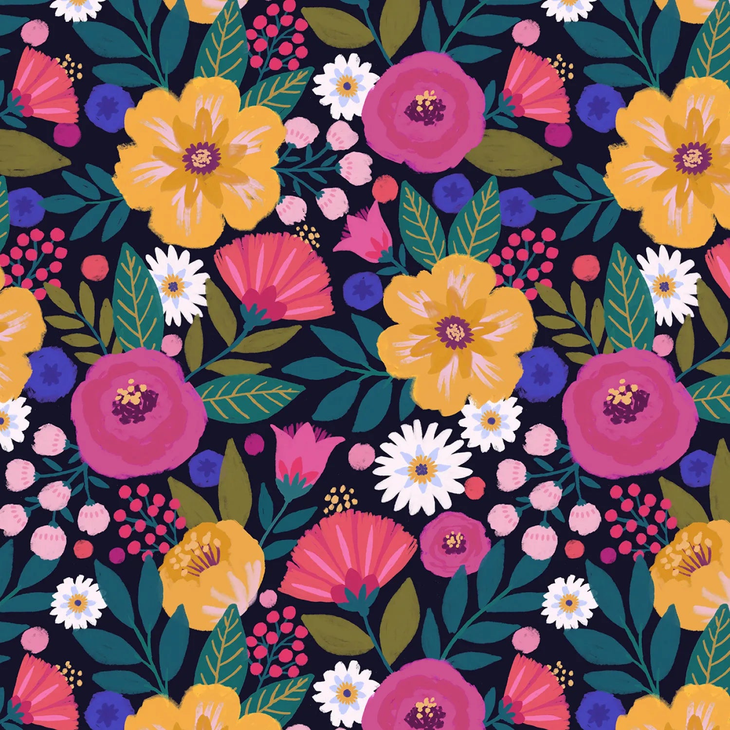 Dayspring Jubilee Midnight Yardage