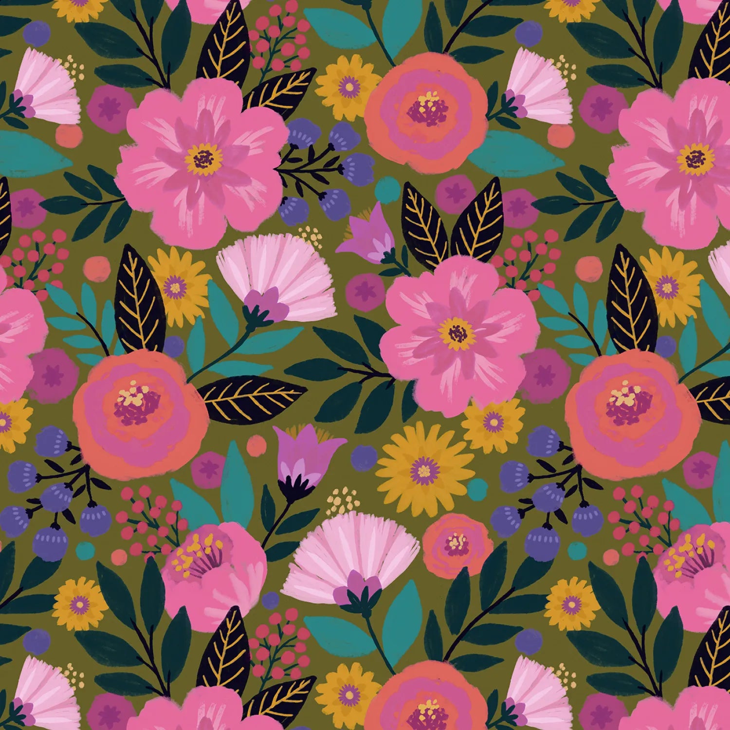 Dayspring Jubilee Olive Yardage