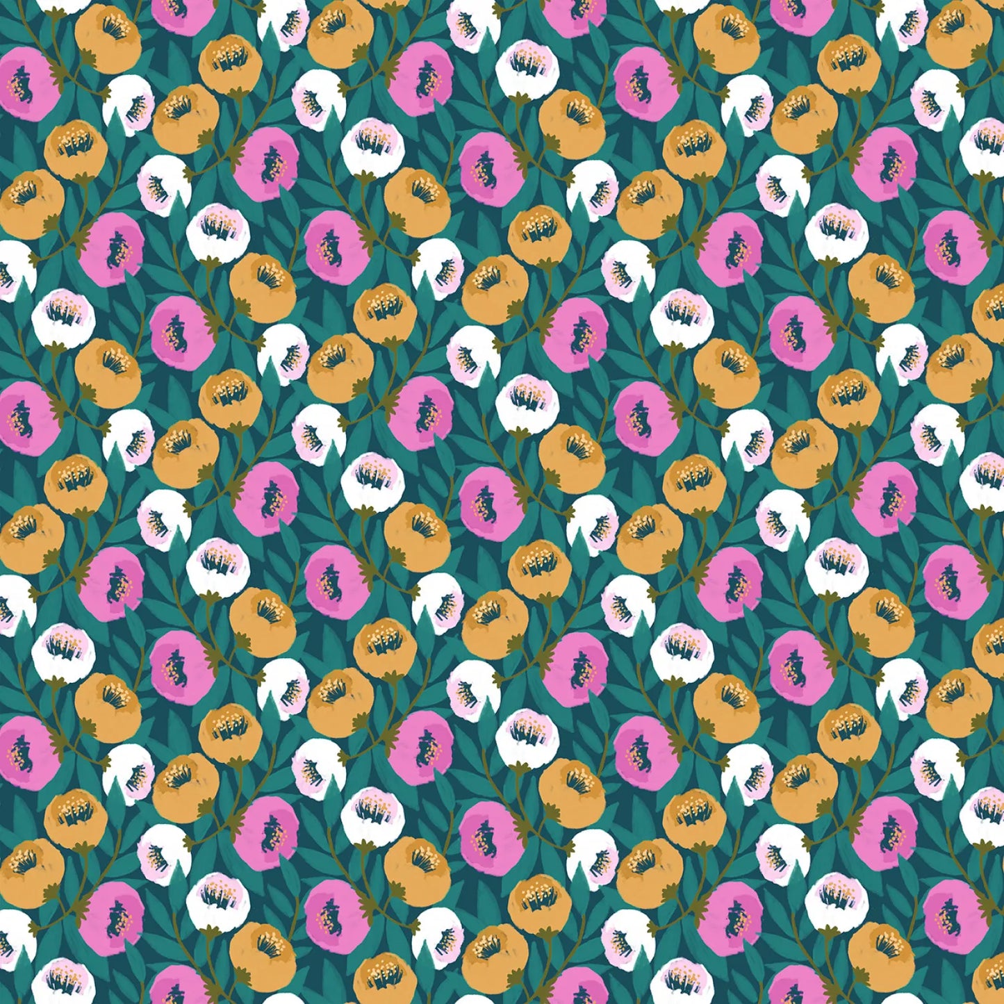 Dayspring Garland Teal Yardage