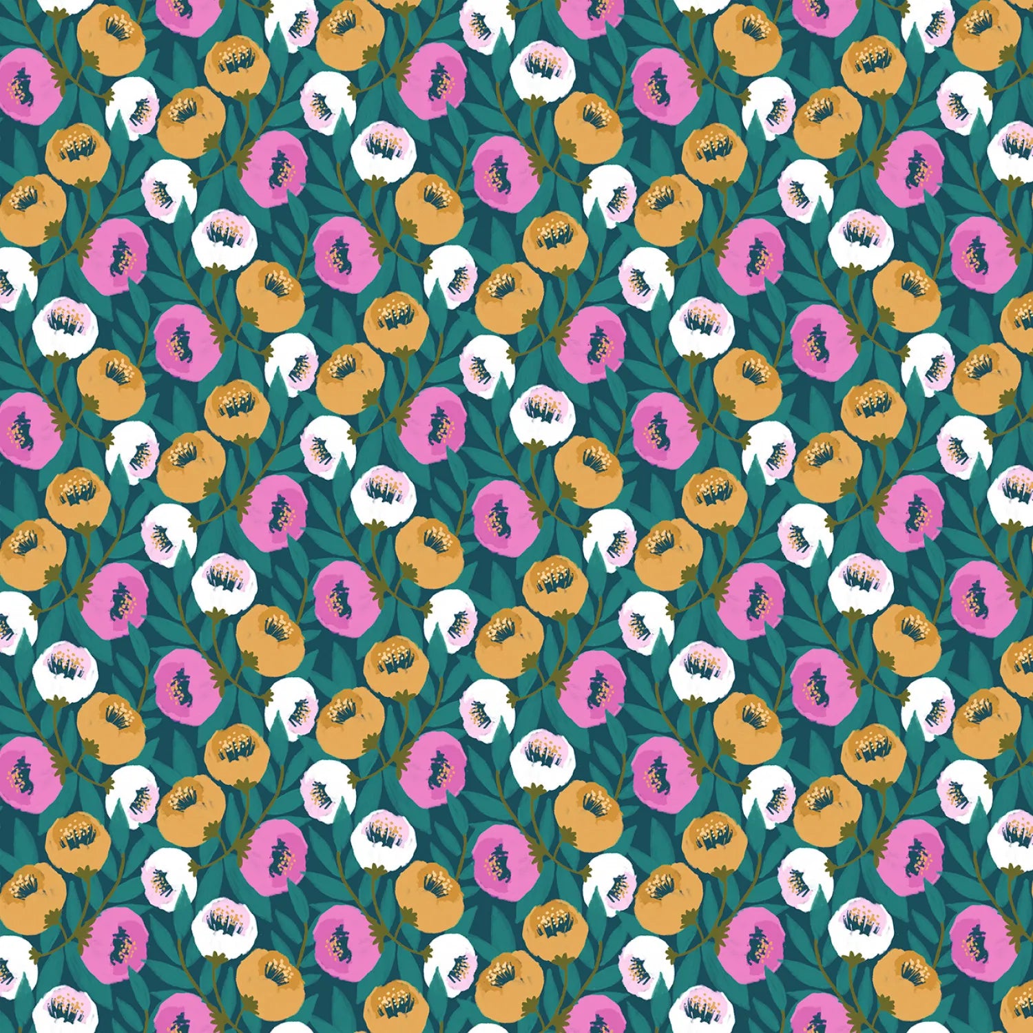 Dayspring Garland Teal Yardage