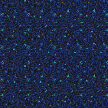 Dayspring Vines & Berries Midnight Yardage