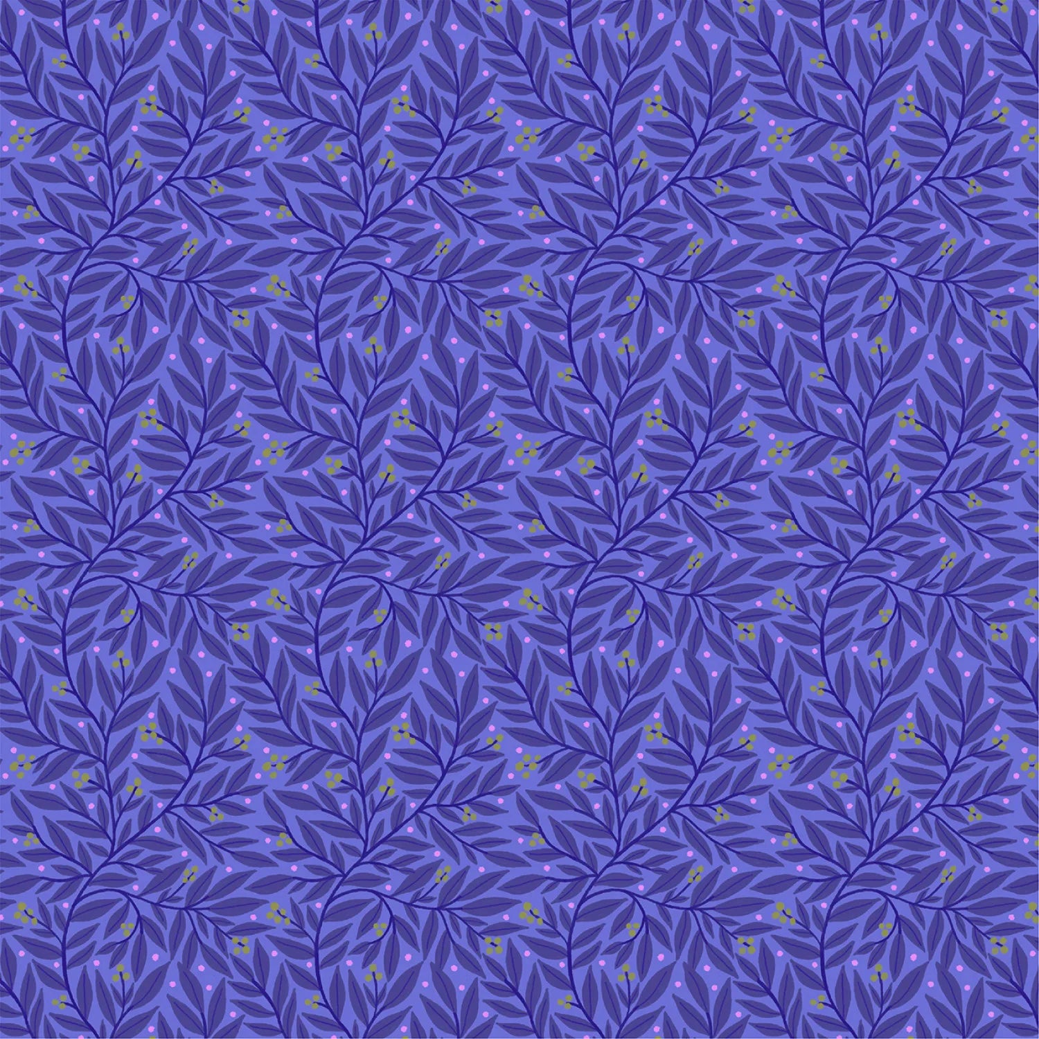 Dayspring Vines & Berries Periwinkle Yardage