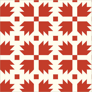 Perfect Points II Bear Paw Red Fabric Yardage
