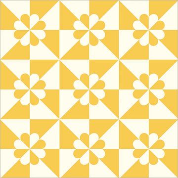 Perfect Points II Hearts and Gizzards Yellow Fabric Yardage